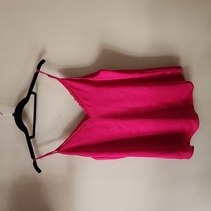 🔴 Express Pink Lace Front Cami